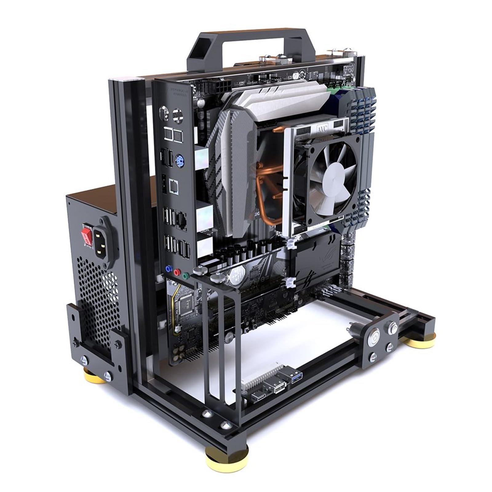 Amazon.co.jp: オープンシャーシ オープンフレーム PCケース用 (MATX